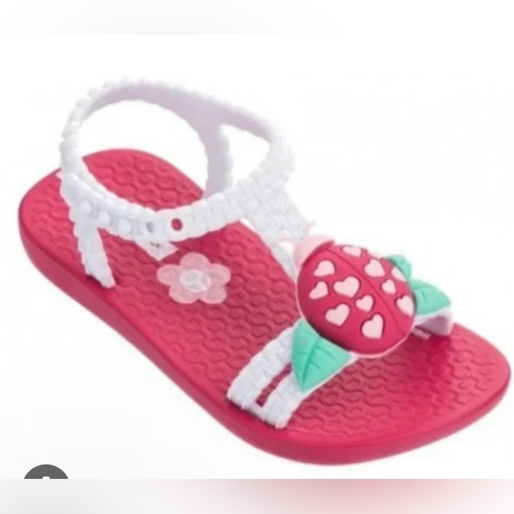 Ipanema Ladybug Rubber Thong Sandals for Baby Girl Size 5
